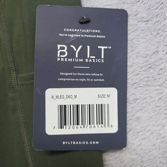 BYLT Leggings Womens Medium Green Essential Legging Mid Rise Side Pockets SPRNT - Picture 9 of 13